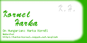 kornel harka business card